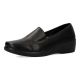 VVNN Zapato mocasín negro cuña mujer