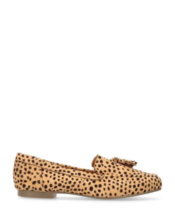 BUONAROTTI Zapato mocasín plano print leopardo