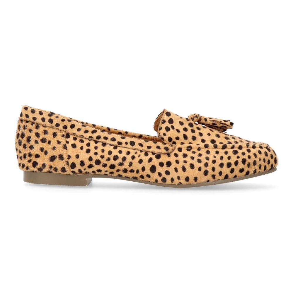 BUONAROTTI Zapato mocasín plano print leopardo