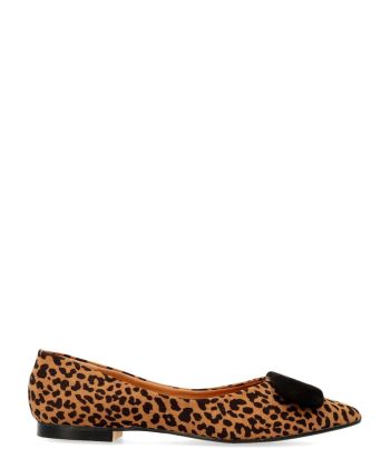 BUONAROTTI Bailarina plana print leopardo mujer