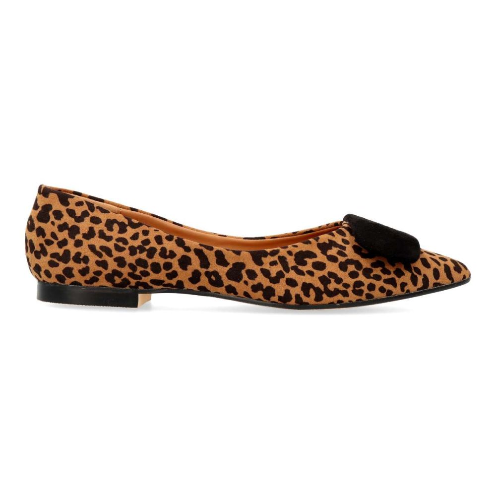 BUONAROTTI Bailarina plana print leopardo mujer