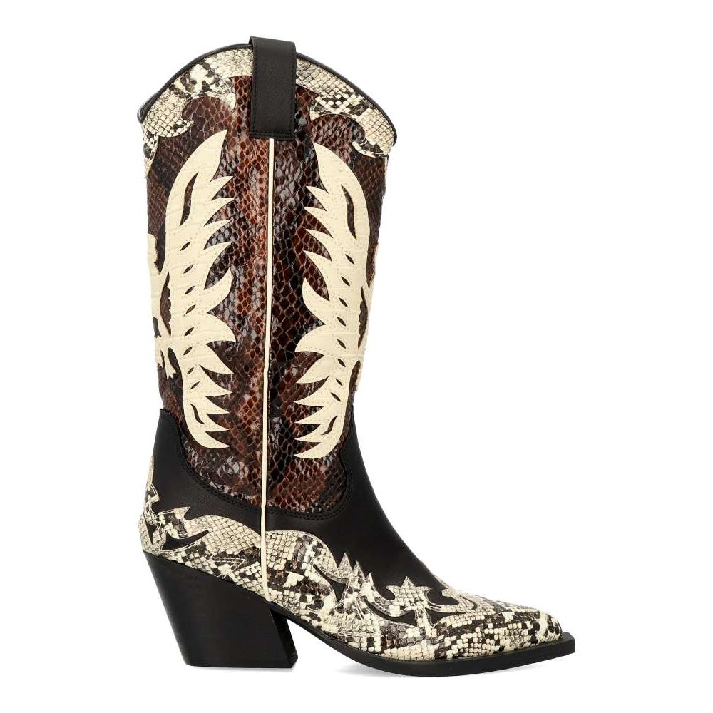 VANESSA Bota cowboy print serpiente