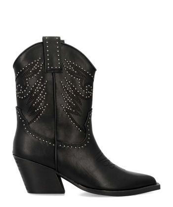 VANESSA Botines cowboy negro mujer