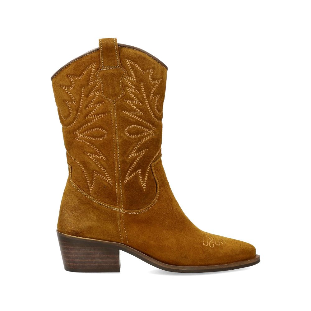 LOL SHOES Bota cowboy piel serraje mujer