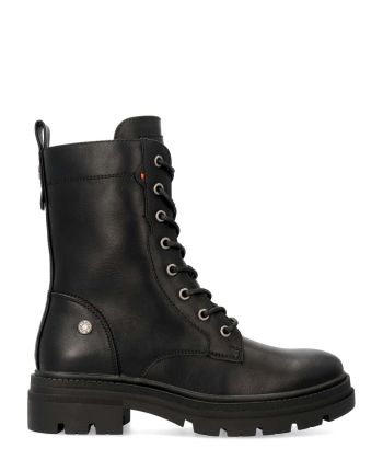 REFRESH Bota biker militar negra mujer