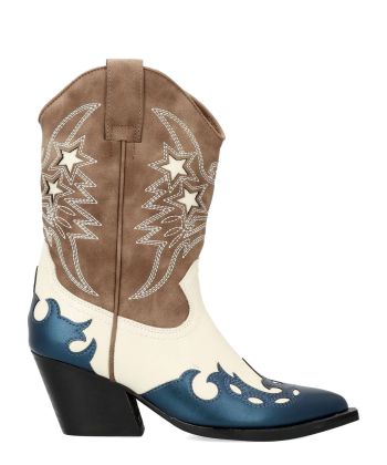 VANESSA Botas cowboy taupe mujer