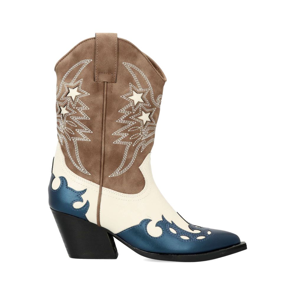 VANESSA Botas cowboy taupe mujer