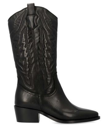 LOL SHOES Botas cowboy piel bordado mujer