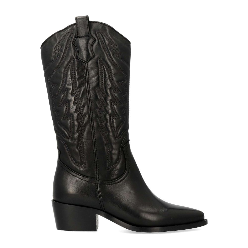 LOL SHOES Botas cowboy piel bordado mujer