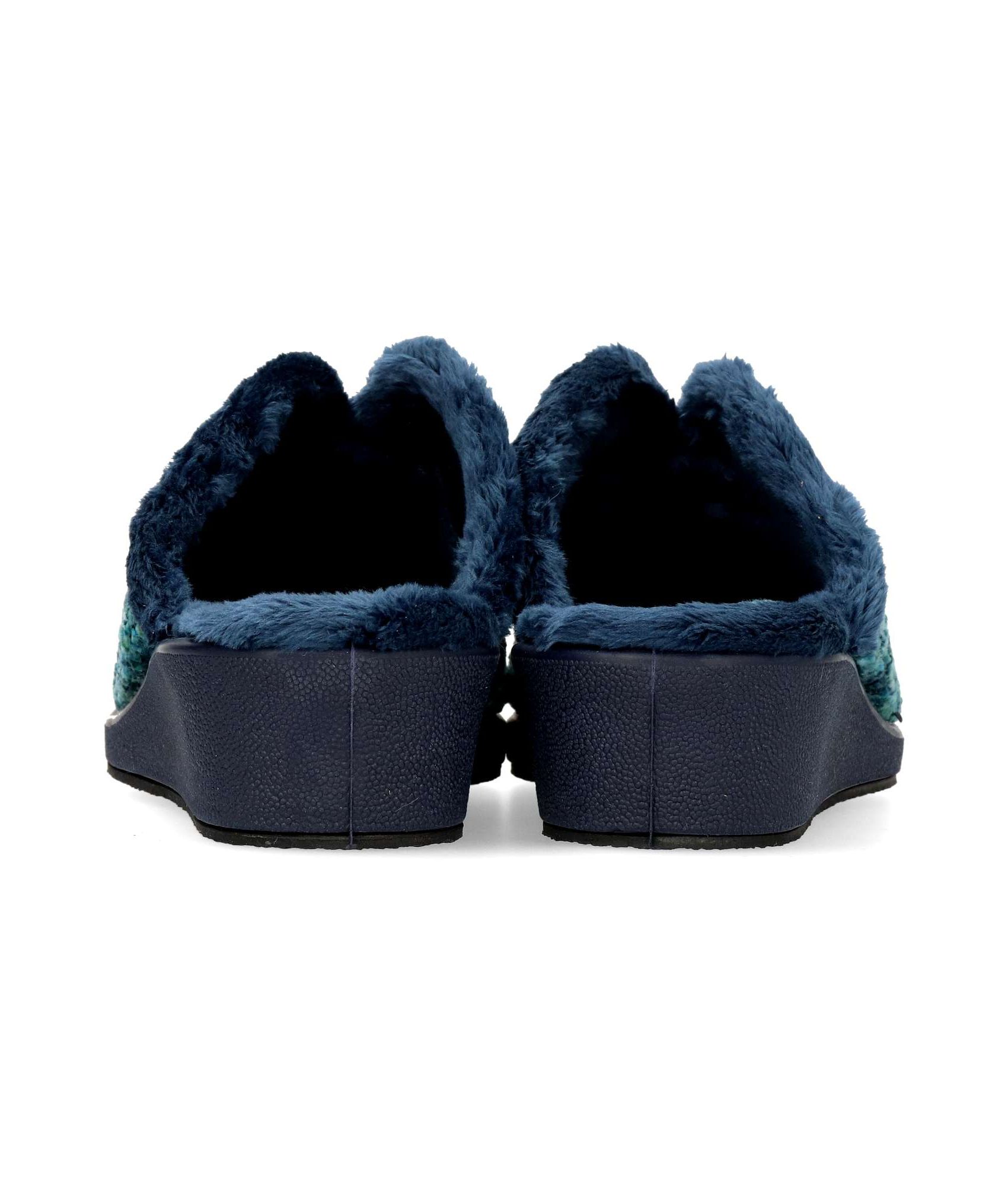 Zapatillas De Andar Por Casa Destalonadas De Lana Para Mujer - Pantuflas Cómodas Con Suela De Goma