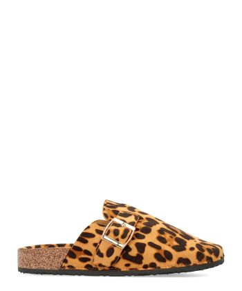 VVNN Sandalia zueco print leopardo