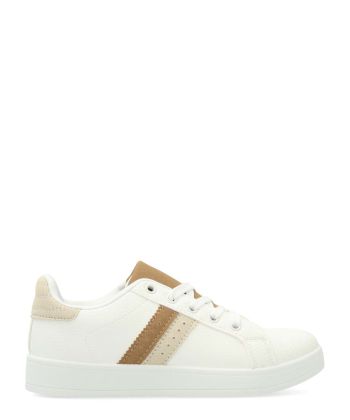 VVNN Tenis deportivo casual blanco camel