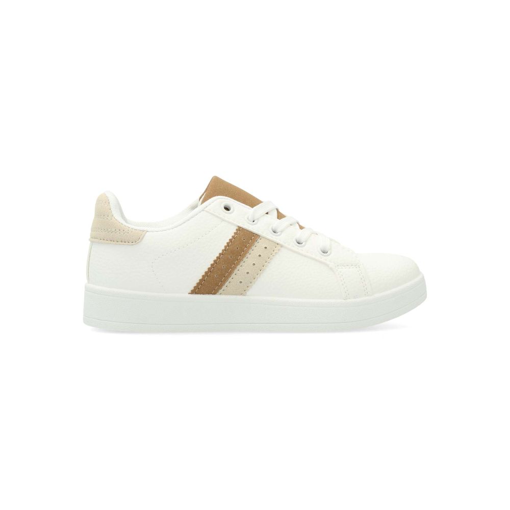 VVNN Tenis deportivo casual blanco camel