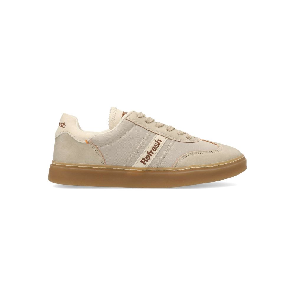 REFRESH Zapatilla sneakers casual taupe vegana