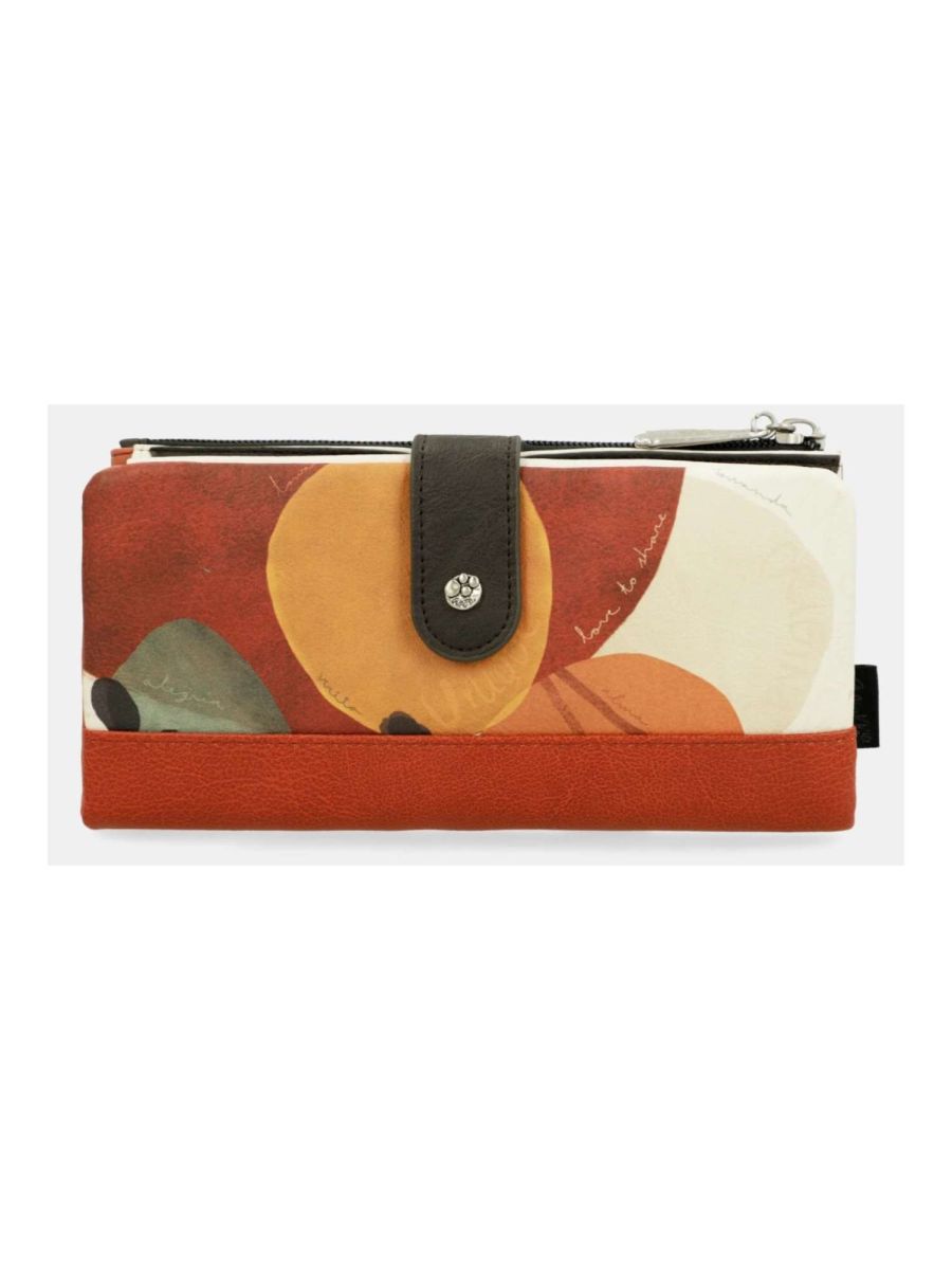 Cartera GG Emblem Con Dos Pliegues En Piel Marrón Y Negra Con GG