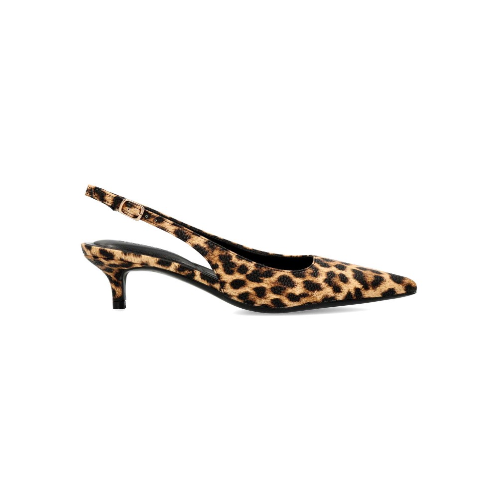 BUONAROTTI Zapato salón tacón bajo print leopardo