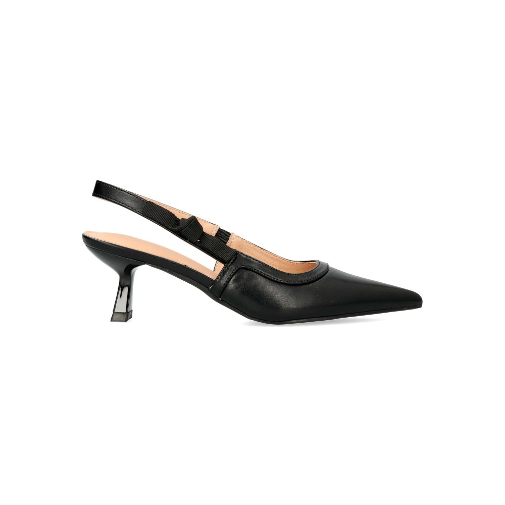 BUONAROTTI Zapato salón negro cómodo mujer