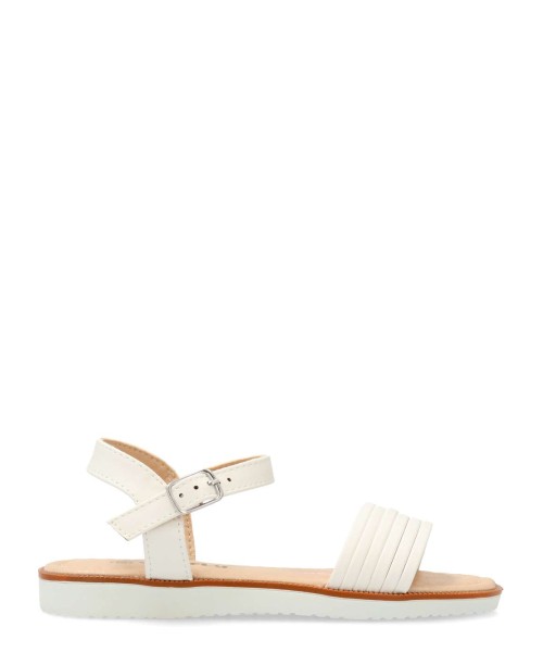 PEKES Sandalia de vestir blanca tiras niña