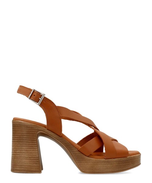 VANESSA Sandalia piel confort cuero tacón alto