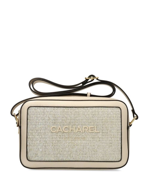 CACHAREL Bolso bandolera rafia oro mujer