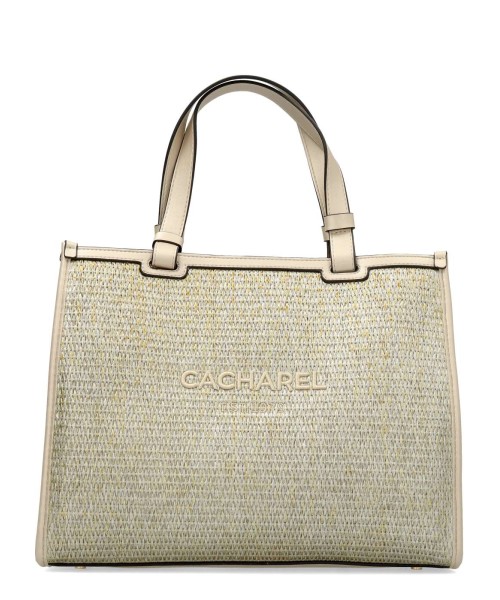 CACHAREL Bolso shopper rafia oro mujer