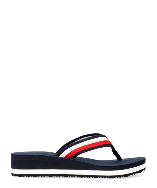 TOMMY HILFIGER Chancla TH Corp Mid Wedge Beach Sandal