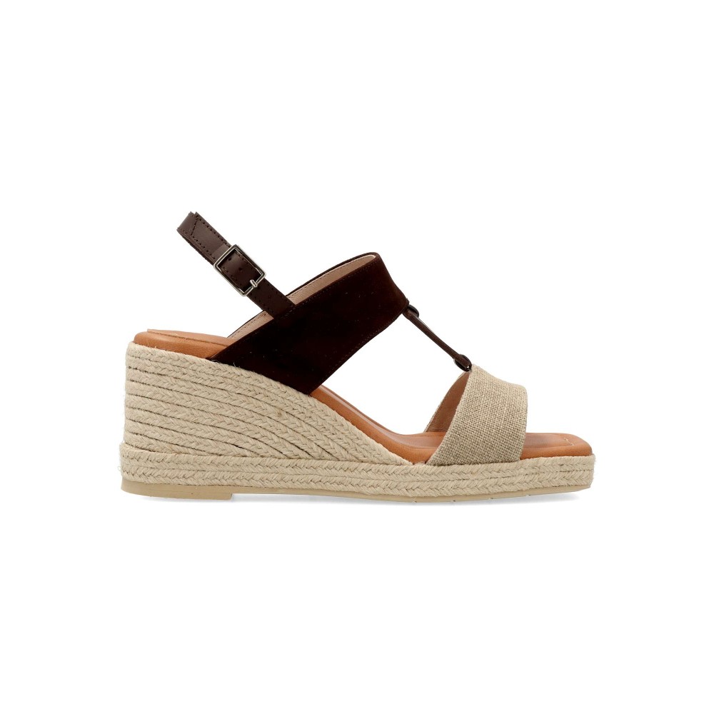 CASTELLER Sandalia alpargata confort cuña mujer