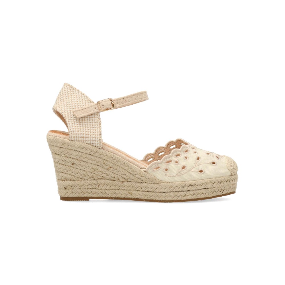 VANESSA Valenciana cuña yute bordado mujer