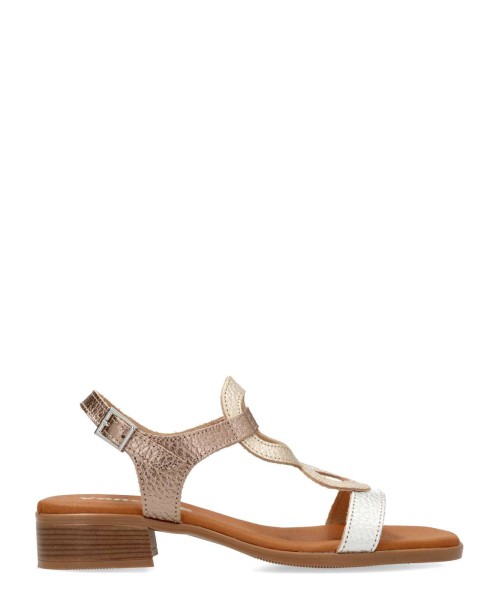 VANESSA Sandalia piel multi metalizada