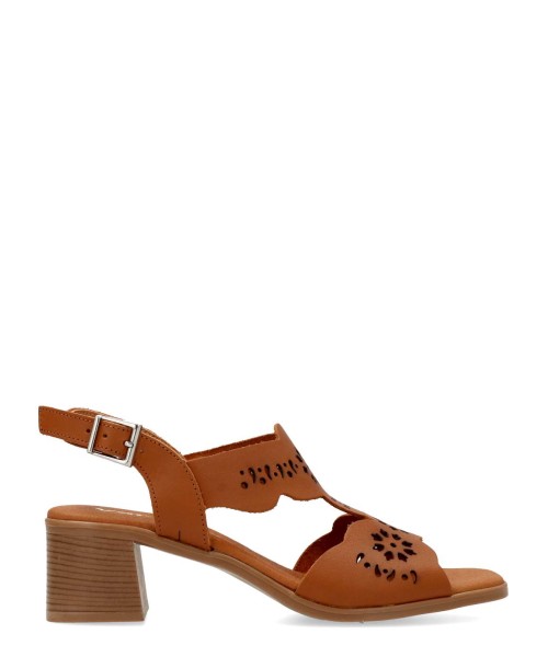 VANESSA Sandalia piel troquelada confort