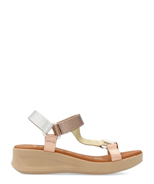 VANESSA Sandalia casual piel multi metalizada