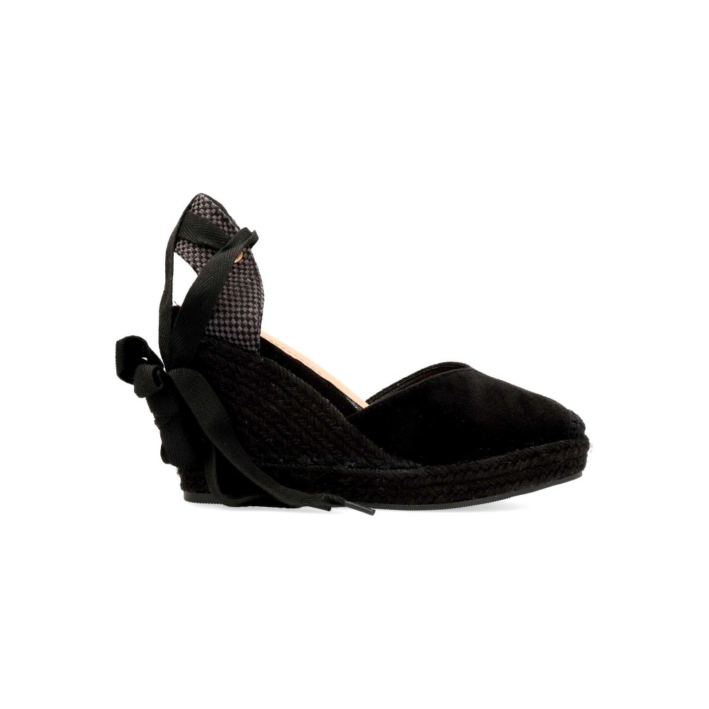 VVNN Valenciana alpargata cintas yute negro