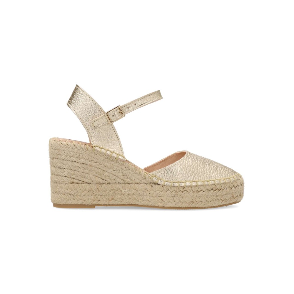 VANESSA Sandalia valenciana piel metalizada mujer