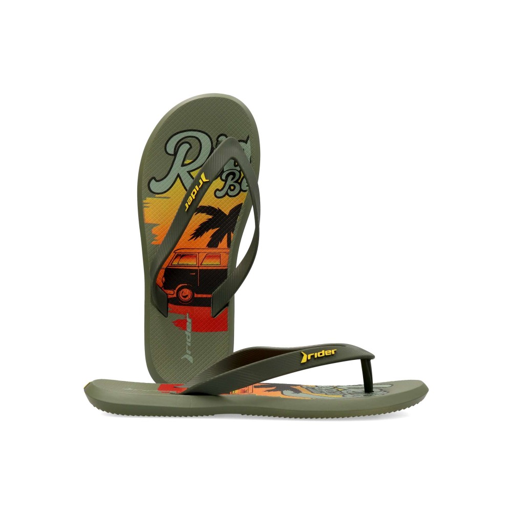 RIDER Chancla de playa estampada hombre