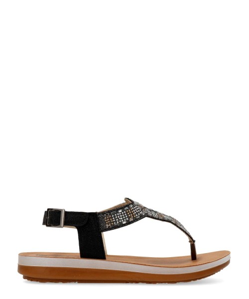 INBLU Sandalia esclava pedrería mujer