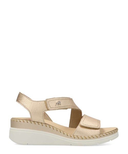 FLUCHOS Sandalia piel metalizada confort Leza