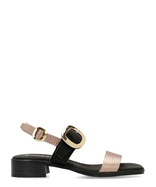 VANESSA Sandalia piel confort tacón bajo