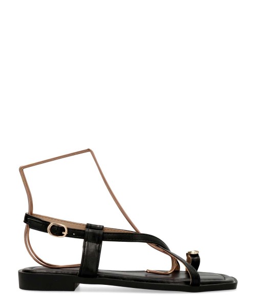 BUONAROTTI Sandalia plana de tiras mujer