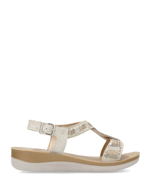 INBLU Sandalia confort pedrería mujer