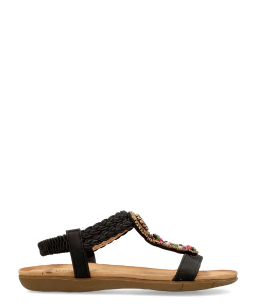 VANESSA Sandalia plana pedrería confort