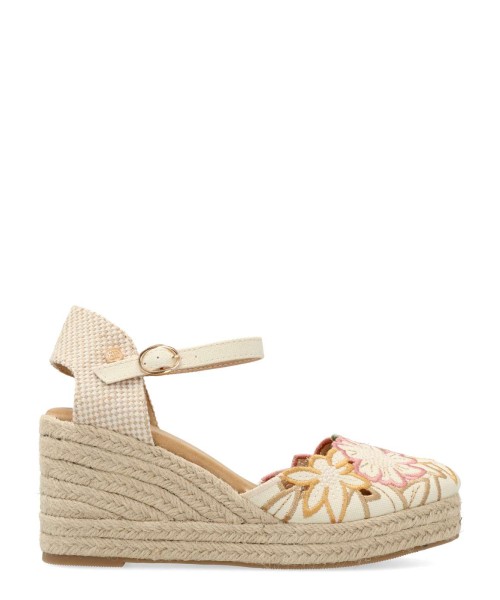BUONAROTTI Valenciana cuña yute bordado flores