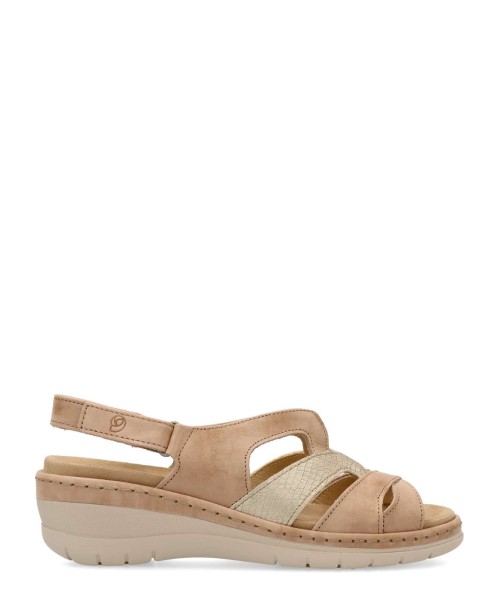 SUAVE Sandalia piel confort cuña baja