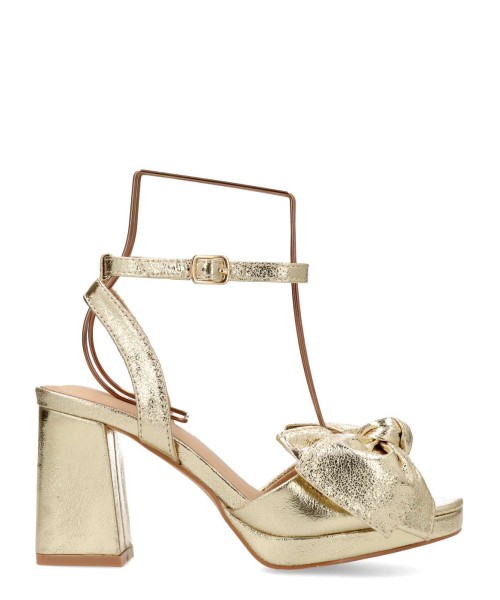BUONAROTTI Sandalia fiesta metalizada lazo