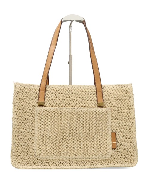 MAC & NOA Bolso de hombro rafia beige