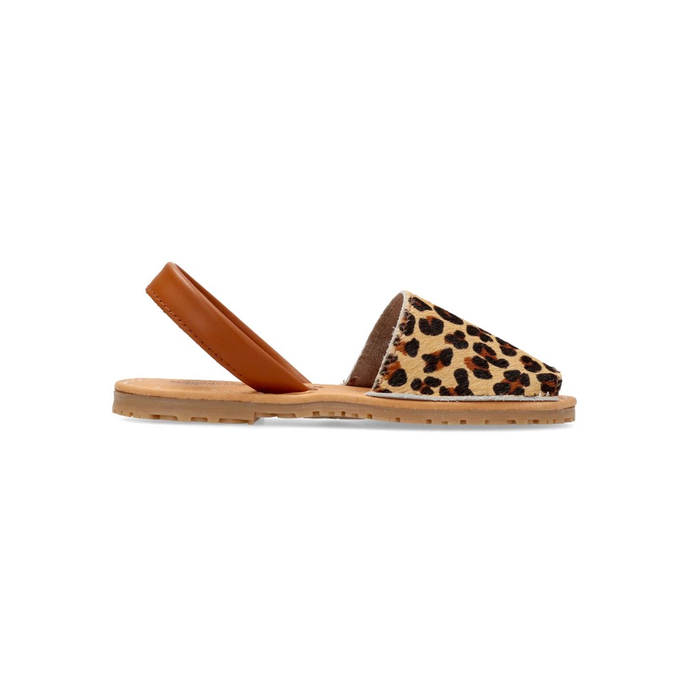 VANESSA Sandalia menorquina print leopardo