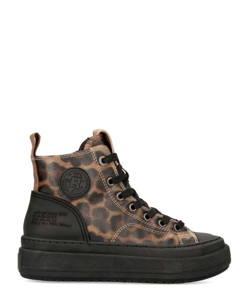 REFRESH Botín casual confort print leopardo