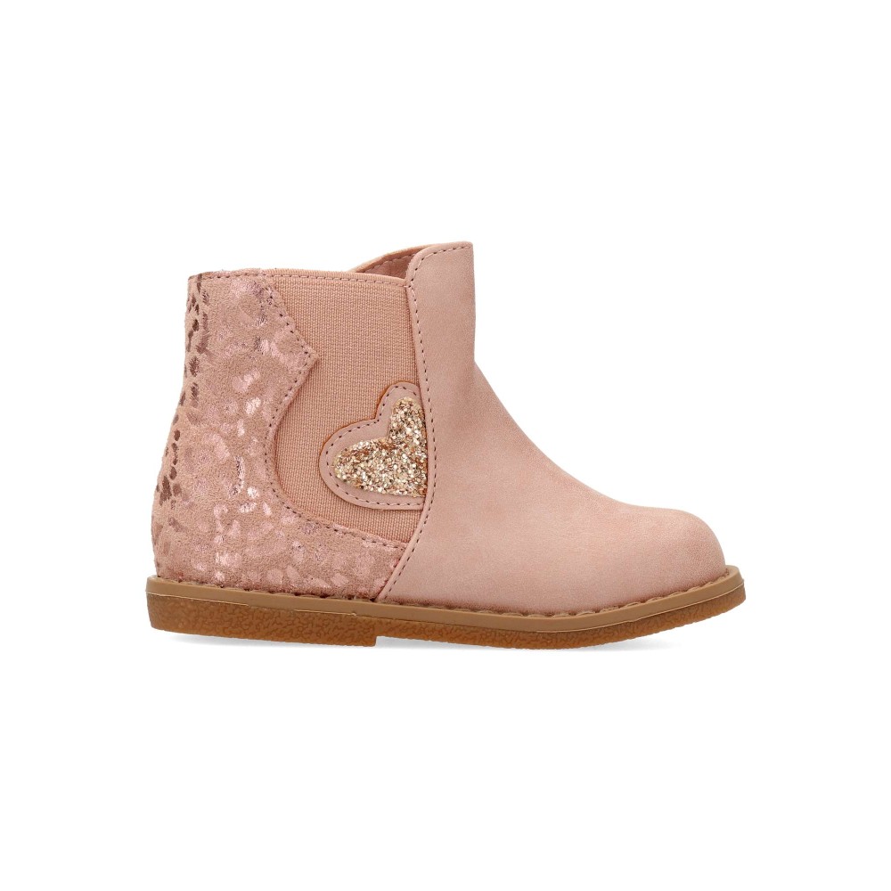 PEKES Botines chelsea confort corazón glitter