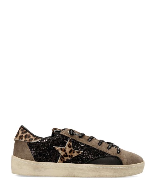 CETTI Zapatilla sneakers mujer print leopardo