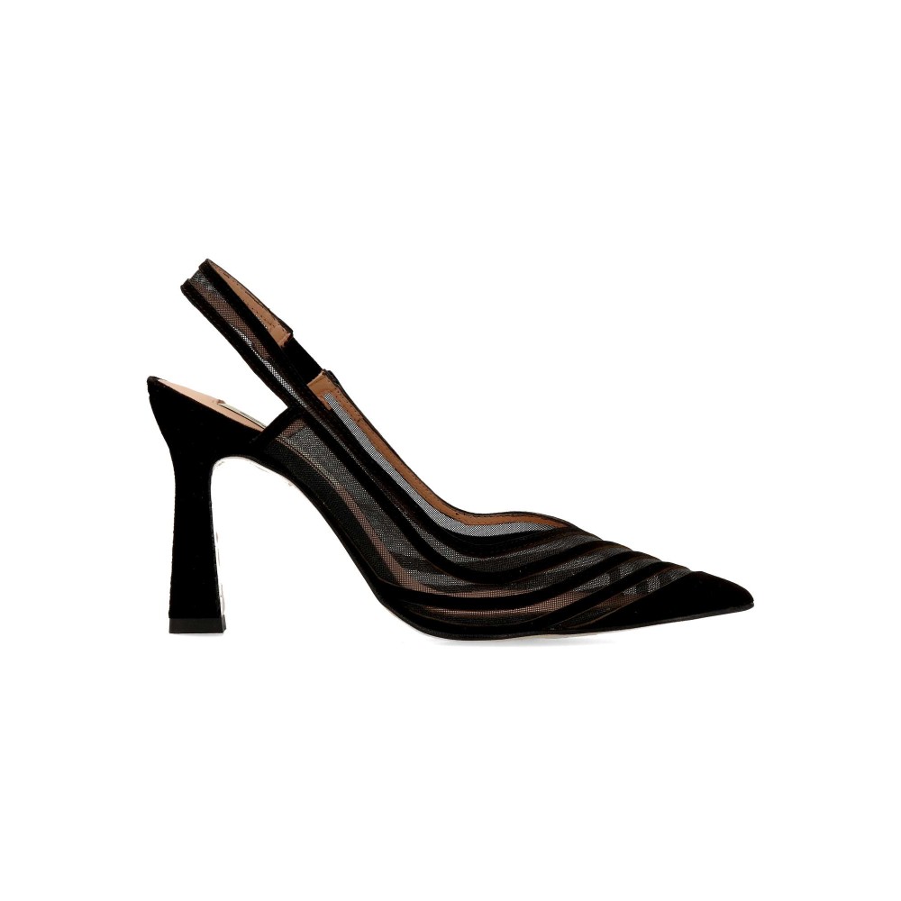 EZZIO Zapato salón fiesta transparencias Egeo Velvet