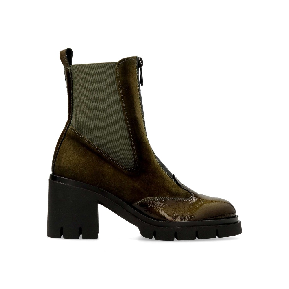 HISPANITAS Botín piel confort tacón ancho Zurich